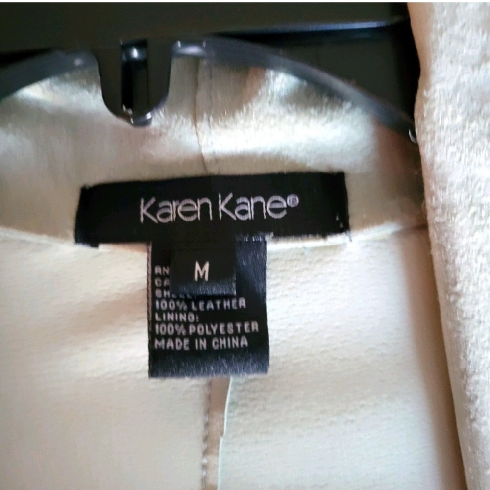 KAREN KANE Vintage Genuine Suede Mint Green Belted Jacket, Medium (& Small) - Picture 4 of 6